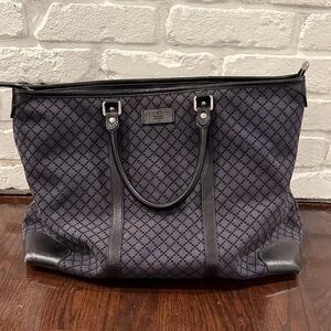 Gucci Diamanté Black Patterned Canvas Bag Large Men’s